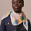 Liste au Bloc embroidered triangle scarf, View: Worn, worn, view 1 of 3