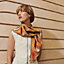 Liste au Bloc embroidered triangle scarf, View: Worn, worn, view 1 of 3