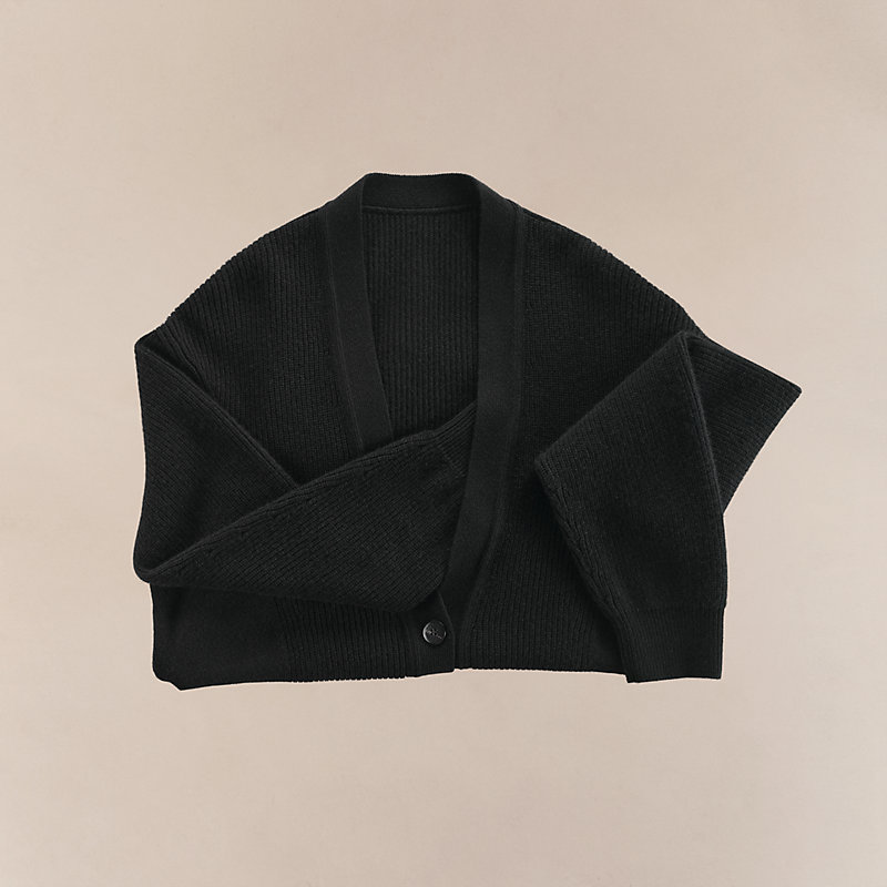 Long cardigan - Black | Hermès UK