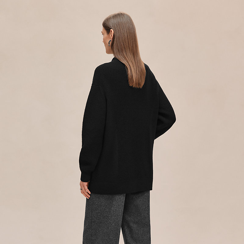 Long cardigan - Black | Hermès Saudi Arabia