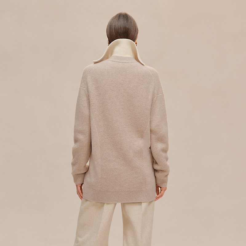 Long cardigan - Beige | Hermès USA