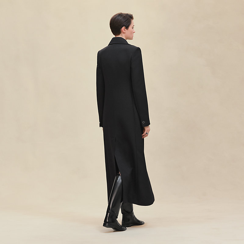 HERMES ブラック コート long-coat--5H0143DB02-worn-1-0