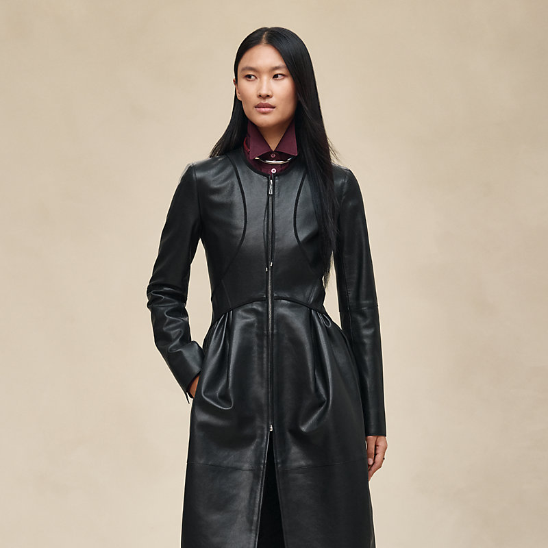 Long leather coat