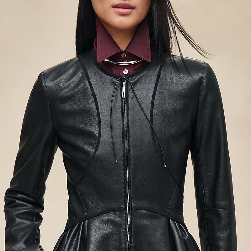 Long leather coat