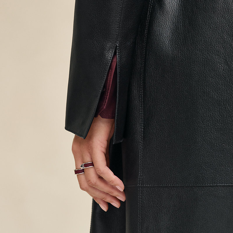 Long leather coat