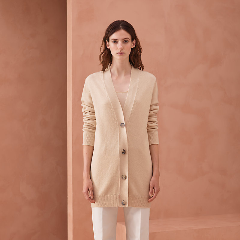 Long masculine cardigan | Hermès Finland