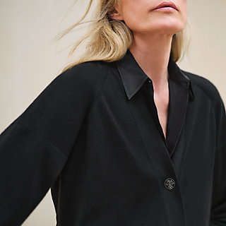Long-sleeve cardigan - Black | Hermès UAE