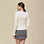 Long-sleeve cardigan with ruffled details, View: Worn, worn, view 3 of 5