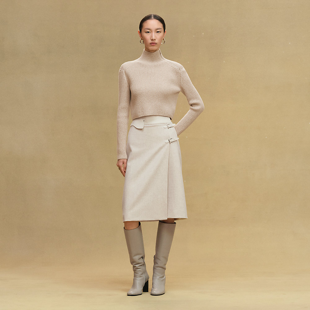 Long-sleeve cropped sweater | Hermès Canada