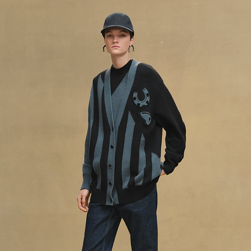 トップス MASU 25SS M.S. CREST CARDIGAN 46 BLACK 2025SS】 MASU (マス/エムエーエスユー) 