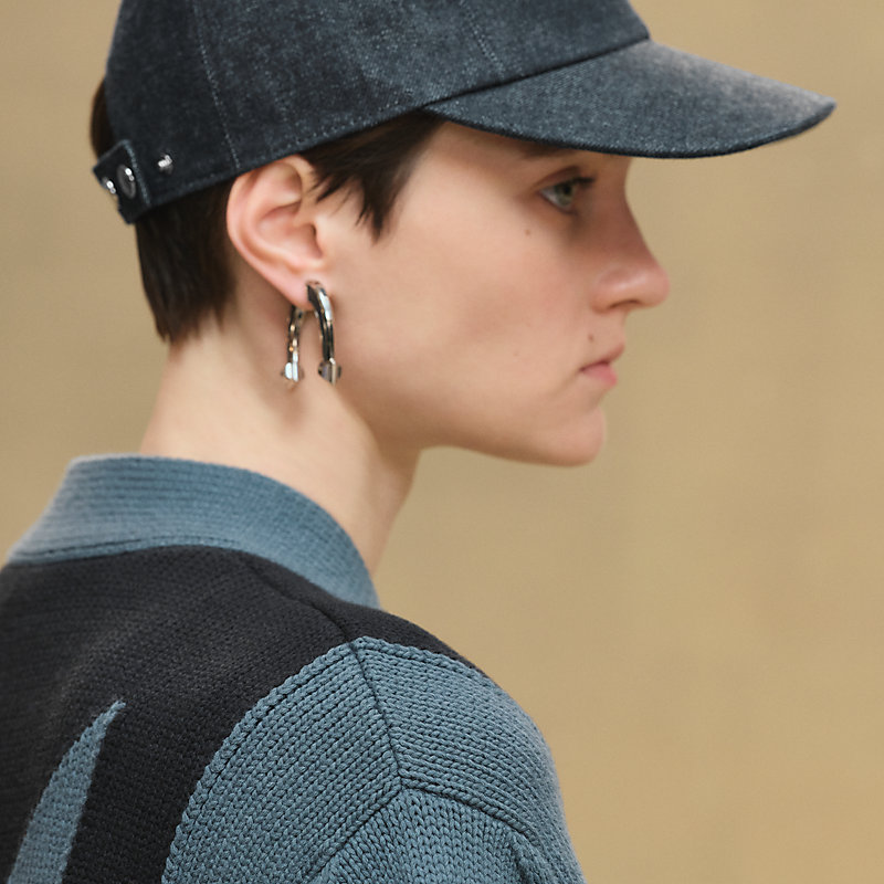 Long-sleeve long cardigan - Black | Hermès Canada