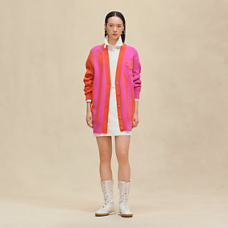 Long-sleeve long cardigan | Hermès Canada