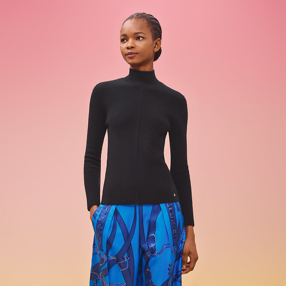 Long-sleeve mock neck sweater | Hermès 
