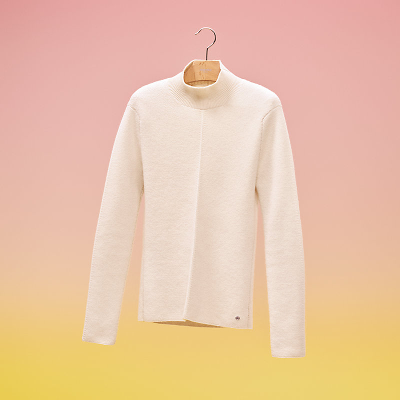 Long-sleeve mock neck sweater | Hermès 
