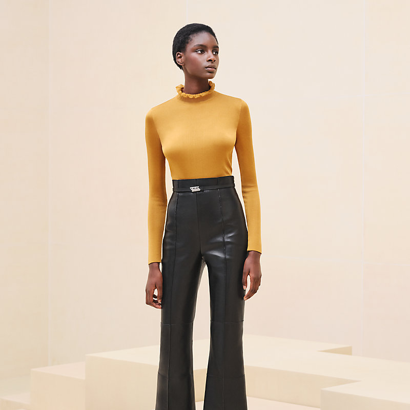 Long-sleeve sweater - Yellow | Hermès Saudi Arabia
