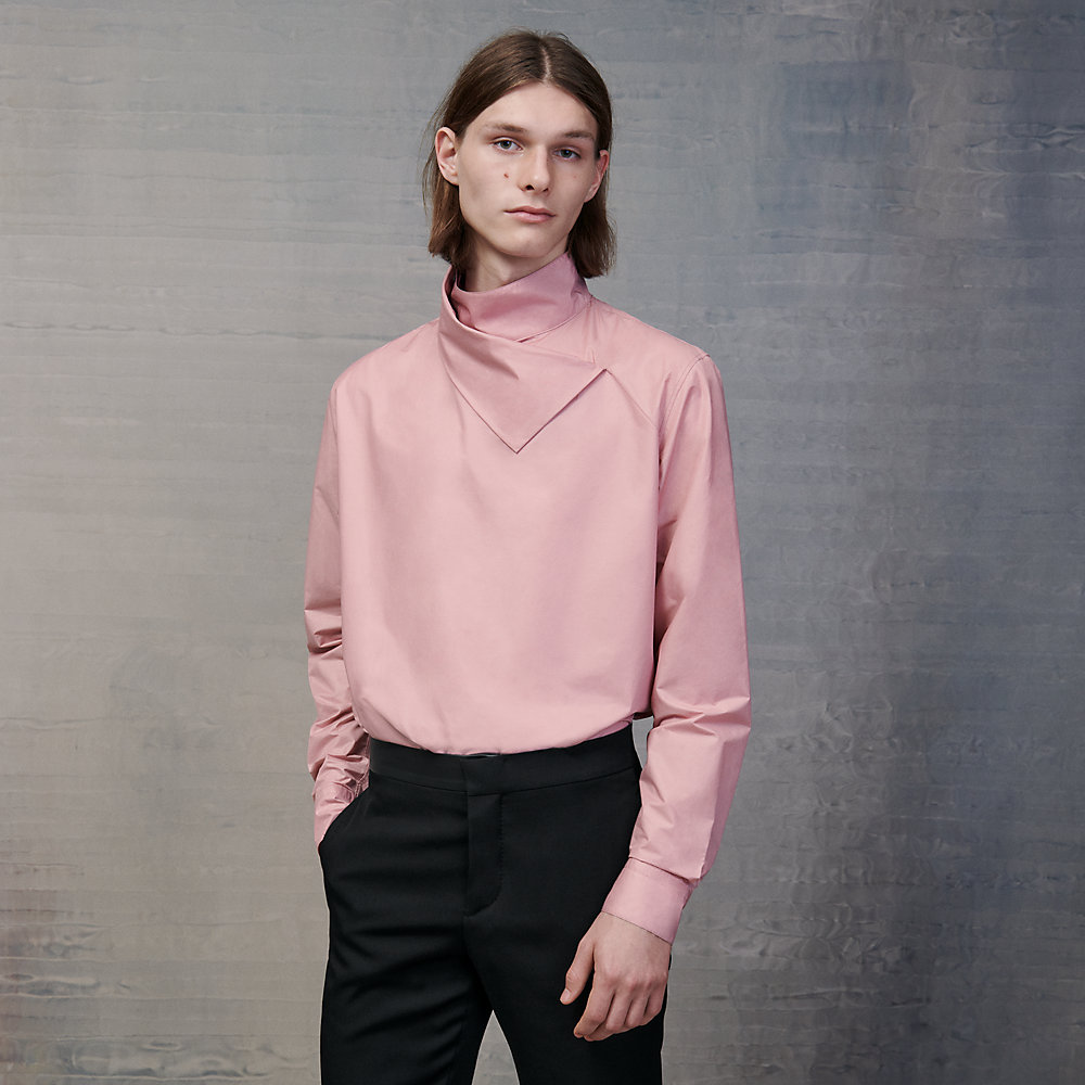 pink high neck long sleeve top