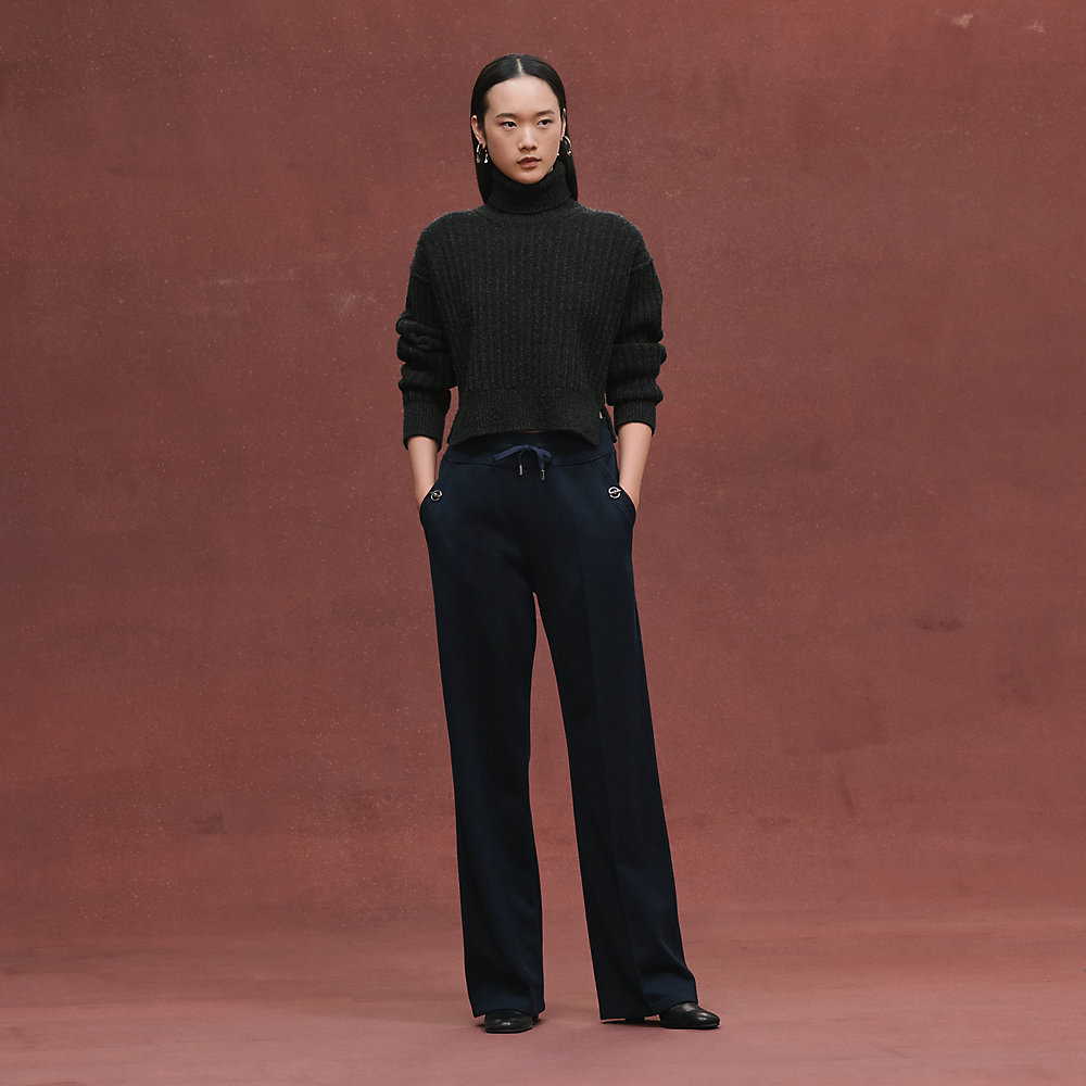 Loose fit pants - Blue | Hermès Finland