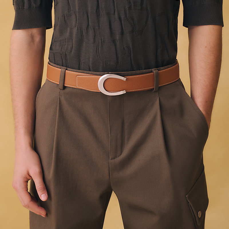 Luck belt buckle & Reversible leather strap 38&nbsp;mm