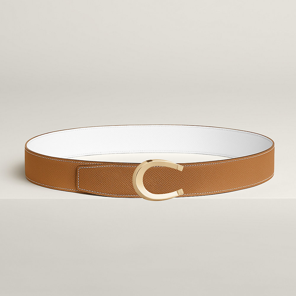 LUCK BELT BUCKLE & REVERSIBLE AEGEAN BLUE AND BLACK LEATHER STRAP 38MM BLACK HARDWARE