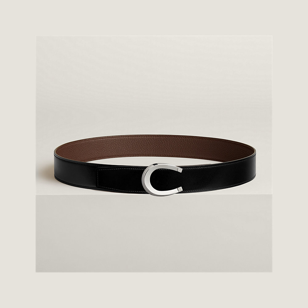 Luck belt buckle & Reversible leather strap 38 mm | Hermès UK