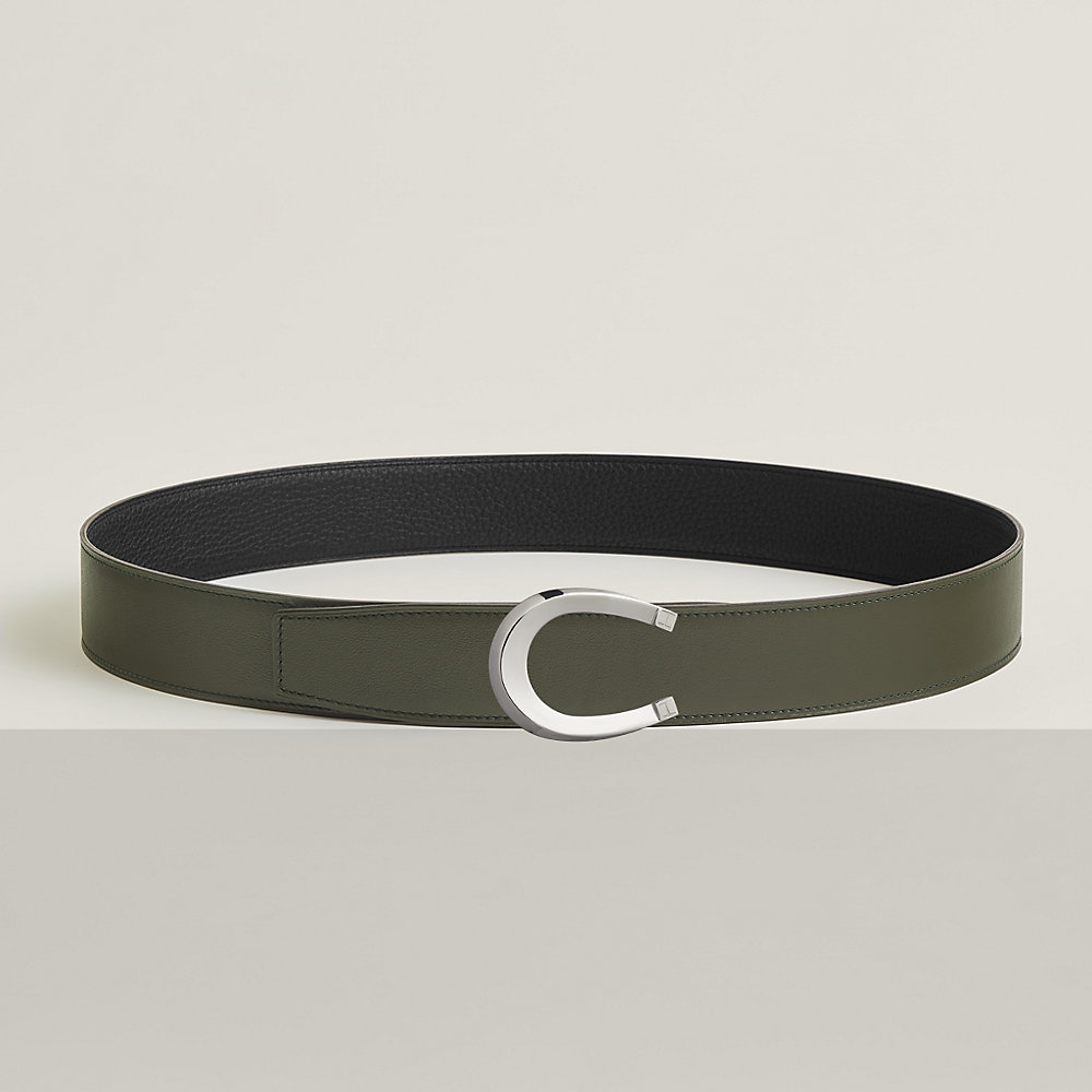 LUCK BELT BUCKLE & REVERSIBLE KHAKI BROWN LEATHER STRAP 38MM BLACK HARDWARE main image 1