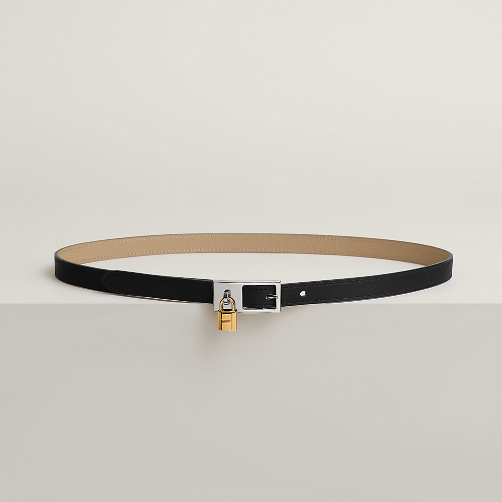 Lucky Duo 15 reversible belt - Black | Hermès USA