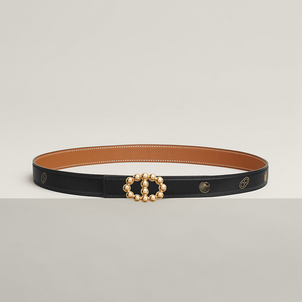 Maillon Bubble belt buckle & Hermès sur Mer reversible leather strap 24 ...
