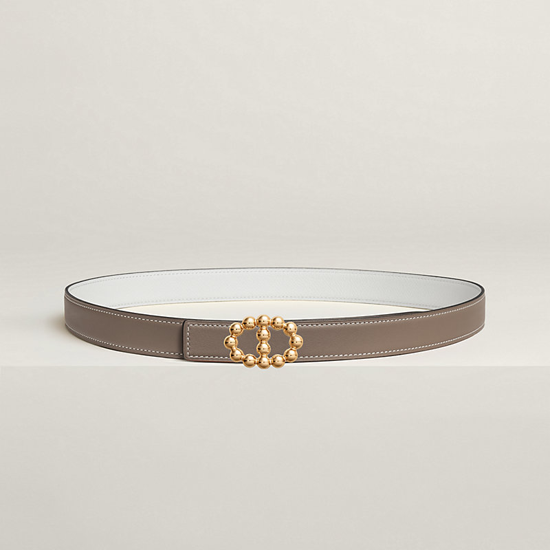 Maillon Bubble belt buckle & Reversible leather strap 24 mm