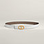 Maillon Bubble belt buckle & Reversible leather strap 24 mm, view 2 of 2