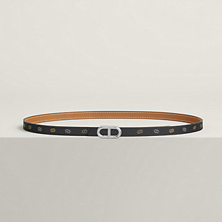 【HERMES】上品 バックル マイヨンH☆ リバーシブルベルト 13mm Maillon H belt buckle & Hermès sur Mer reversible leather