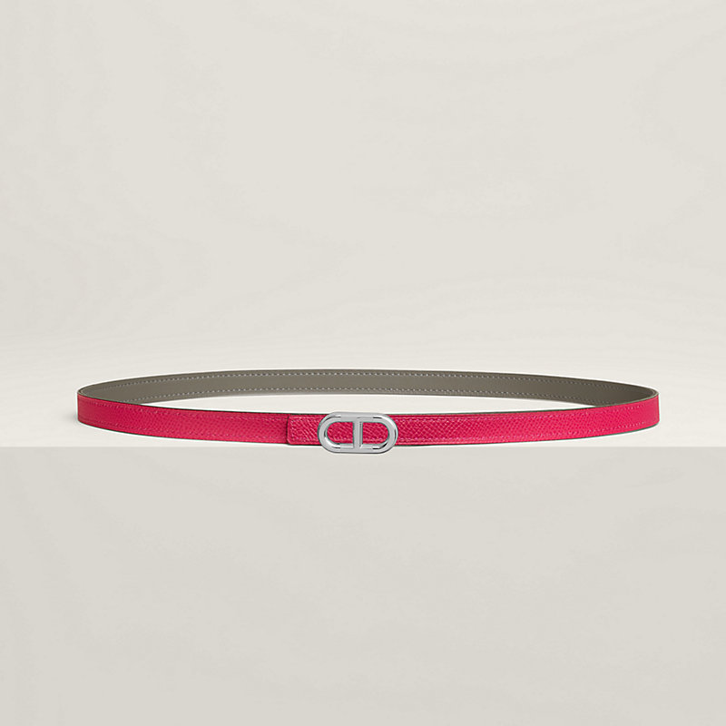 Maillon H belt buckle & Reversible leather strap 13 mm
