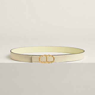 Maillon Torsade belt buckle & Reversible leather strap 24 mm