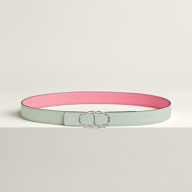 Maillon Torsade belt buckle & Reversible leather strap 24 mm