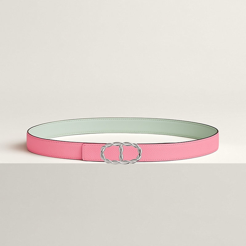 Maillon Torsade belt buckle & Reversible leather strap 24 mm