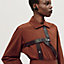 Manteau asymétrique mix cuir, vue 5 sur 6