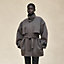 Manteau court mix cuir, Vue: Vue portée, worn, vue 2 sur 8
