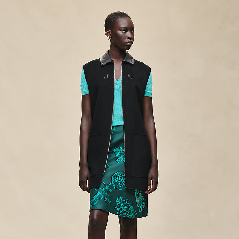 Manteau léger en cachemire double face