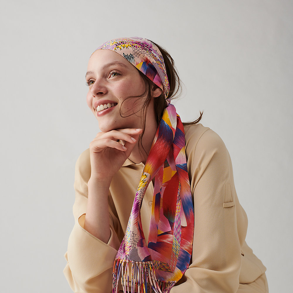 エルメス HERMES ALL OVER MARBLE H203889S MUFFLER【中古】 【楽天  