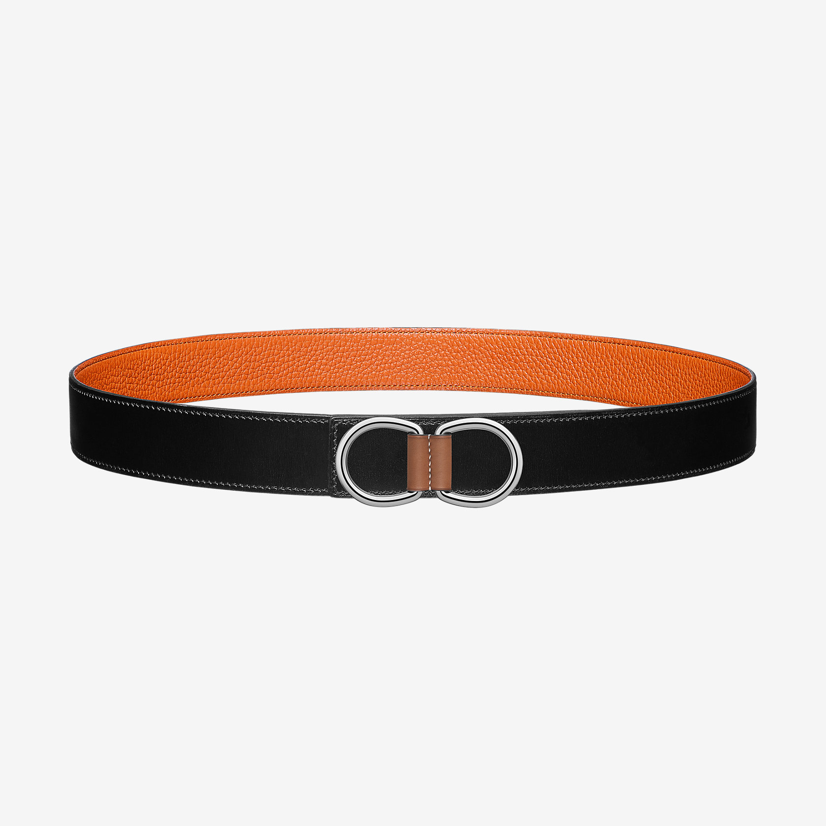 Martingale belt buckle & Reversible leather strap | Hermès