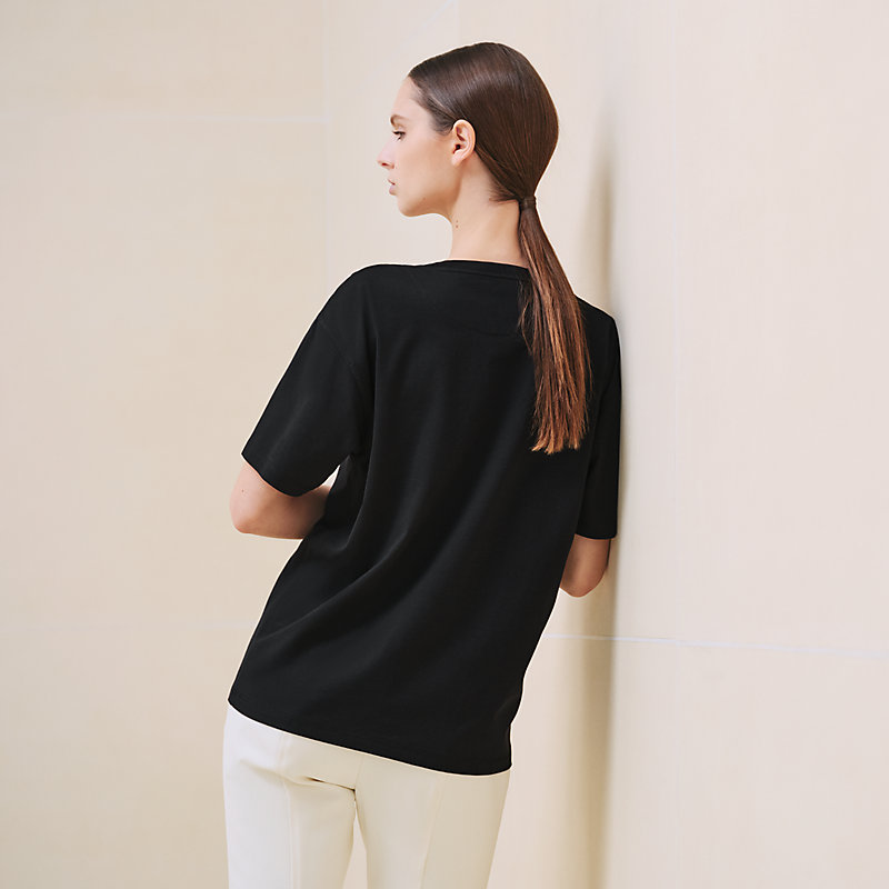 Maxi-T-Shirt mit Kartusche und  