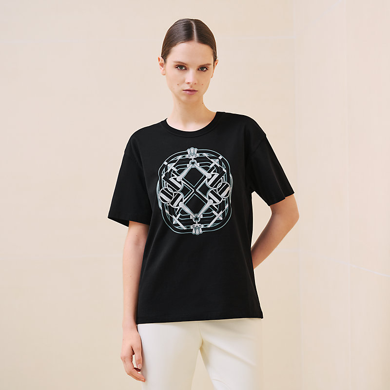Maxi-T-Shirt mit Kartusche und 