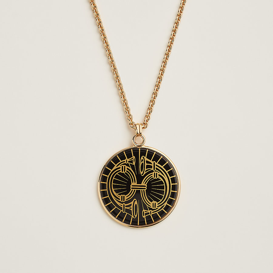 (HERMES)Medaille Bijou Deux Cors necklace PM medaille-bijou-deux-cors-