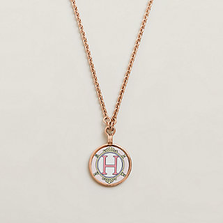 HERMES Medaille Blason PM ネックレスローズゴールド Medaille Blason pendant, small model | Hermès Hong Kong SAR