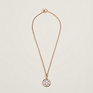 【HERMES】Rose Goldチェーン☆ペンダント Medaille Blason PM medaille-blason-pendant-small-