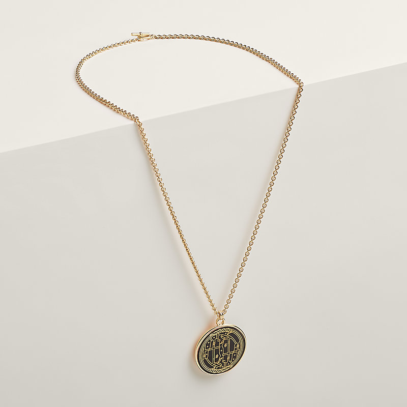 エレガントな動きを☆【HERMES】Medaille Quadrige ネックレス S HERMES ネックレス Medaille Quadrige PM 982311F(506866821