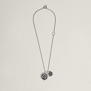 Medailles Cheval de Coeur / 24 Brides et Chaines necklace - Black