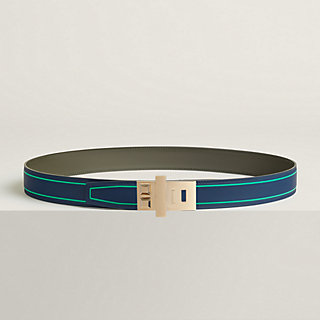 Medor belt buckle & Contrast reversible leather strap 32 mm  display picture 3