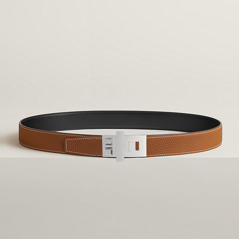 Medor belt buckle & Reversible leather strap 32 mm | Hermès Saudi