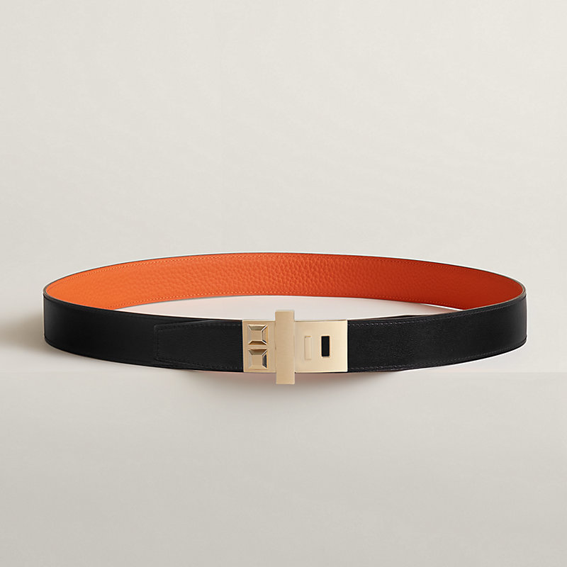 Medor belt buckle & Reversible leather strap 32 mm | Hermès USA