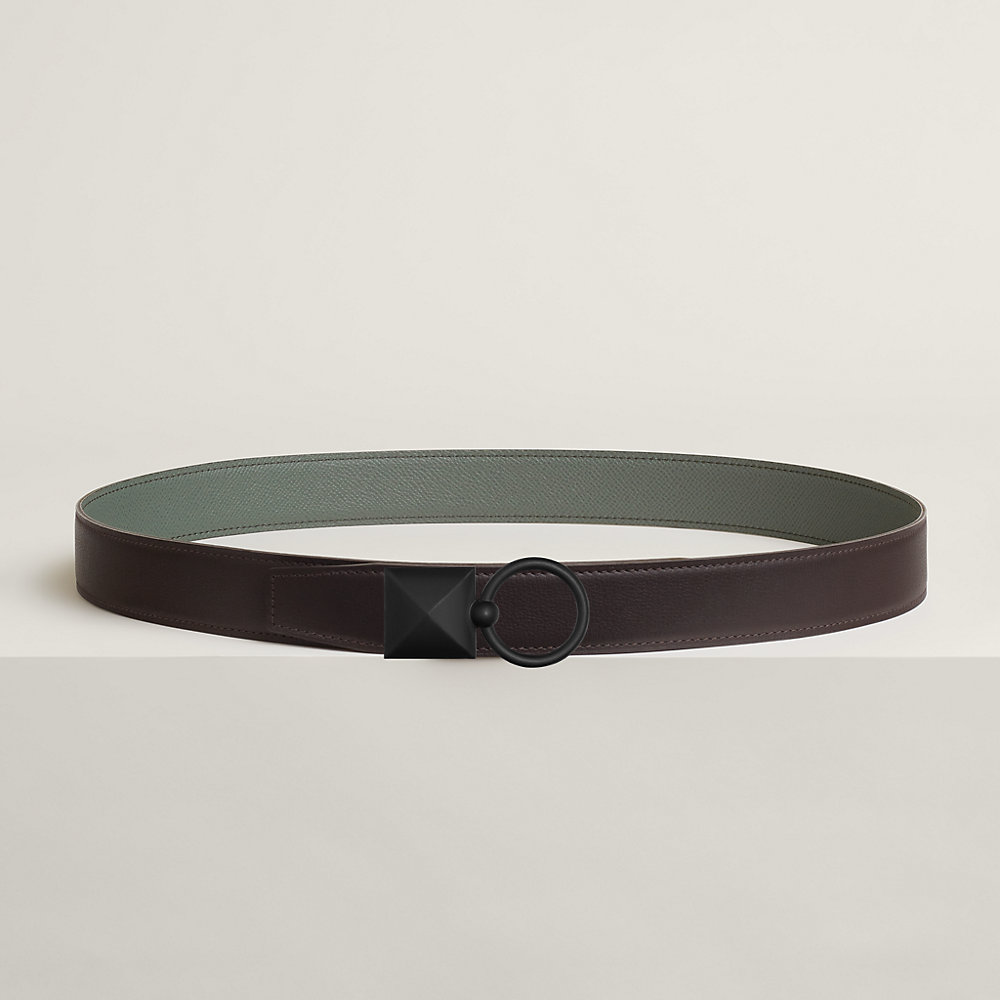 Medor XO belt buckle & Reversible leather strap 32 mm | Hermès USA